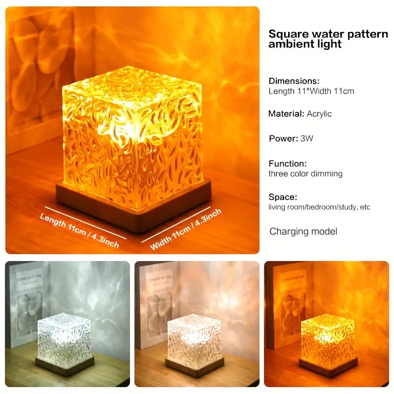 water ripple night light projector