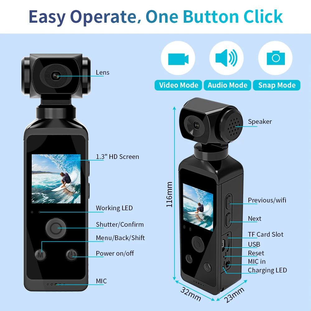 Ultra HD pocket action camera
