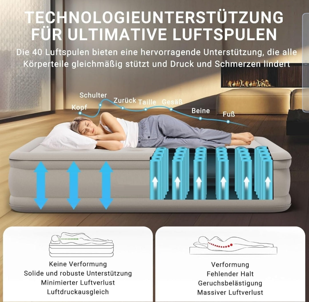 twin air mattress with built-in pump